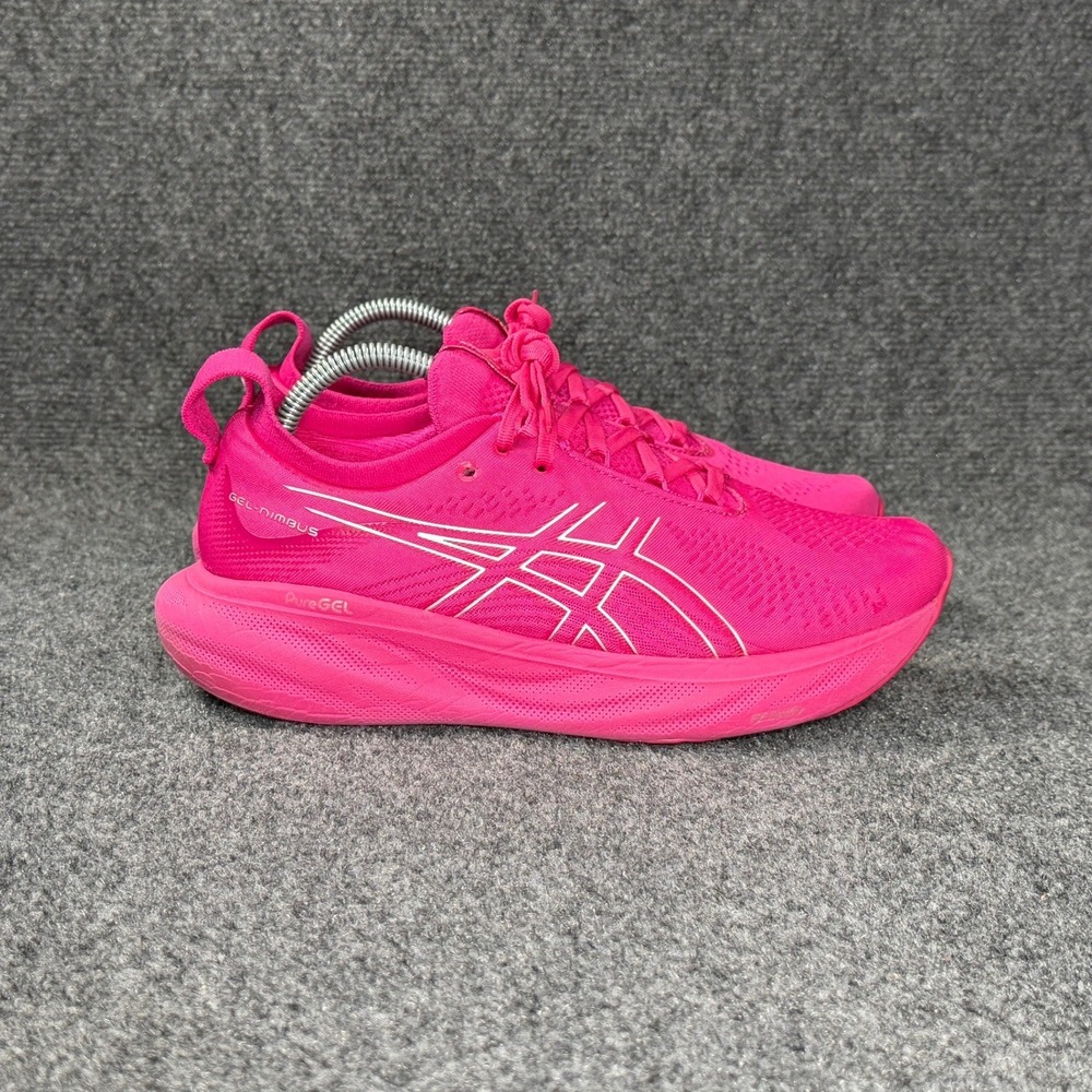 Asics Gel-Nimbus 25 Running Shoes Womens 9 Fuchsia Athletic Run Training Sneaker